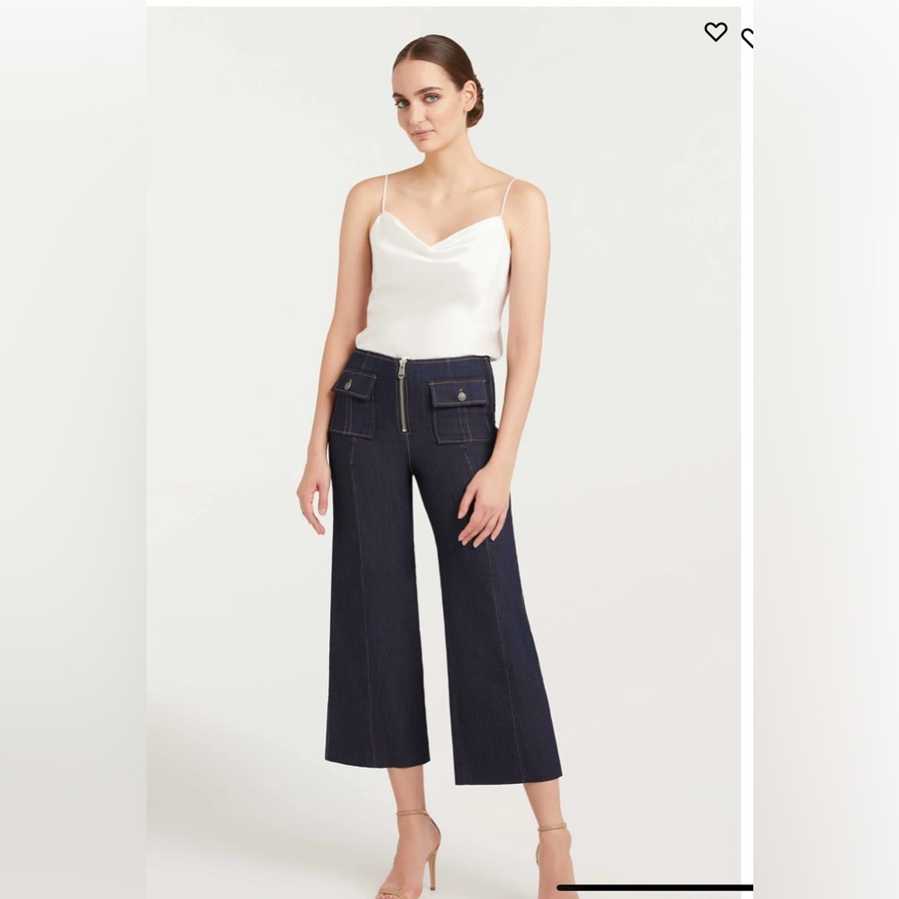CINQ A SEPT Azure cropped jeans.Indigo denim